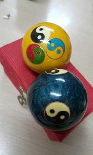 全新 中國手工絕藝 景泰藍 太極 健康球