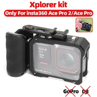 aMagisn Xplorer Grip Kit For Insta360 Ace Pro 2 / Ace Pro Action Camera Cage Street Photography Bund