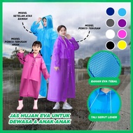 Plain Poncho Raincoat 150g Thick Coat Suit EVA Raincoat Korean Transparent Button Gofun