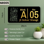 3D Embossed Acrylic House Number Address – Minimalist Custom Weather-Resistant Number Plate