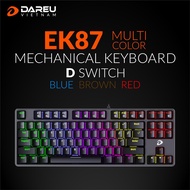 Bàn phím cơ Gaming DAREU EK87 - Black (MULTI-LED Blue/ Brown/ Red D switch)