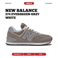 New Balance 574 Evergreen Gray White 100% Original Sneakers Casual Men Women Shoes Ori Shoes Men Shoes Women Running Shoes New Balance Original