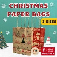 130GSM Christmas Gift Bag | Christmas Kraft Paper Bag | Xmas Party Paper Bag