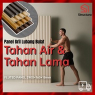[ 🔥TechCore Tebal ] NeoWPC Fluted Wall Panel 9.5ft Kalis Air & Tahan Api Dinding Kayu Jalur Hiasan