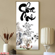 TRANH TRÁNG GƯƠNG THƯ PHÁP CHA MẸ (KT 30x60cm)