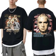 COD Rapper Slim Shady Eminem 8-Mile Print T-shirt Men's Hip Hop DG8F