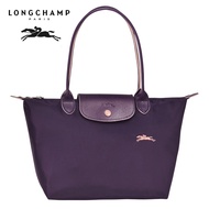 100% แท้ Longchamp Official Store ของแท้ กระเป๋าขนาดกลางสีม่วงกระเป๋า Longchamp ร้านค้าอย่างเป็นทางก