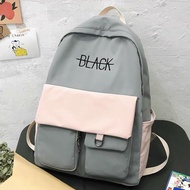 BLACK Backpack NR School Backpack School Bag for Secondary School