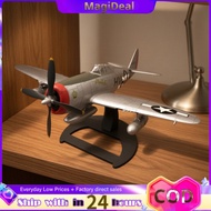 magideal Collectible P-47D Thunderbolt Model Silver-Finish Fighter Aircraft Model with Stand Detaile