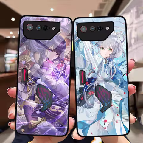 For Asus ROG 7 Case Tempered Glass Back Cover For ROG 8 7 5 5S 3 2 Glass Case For ROG Phone 7 Protec
