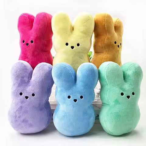 Peeps Plush Bunny Rabbit Peep Easter Toys, Goodie Bag Fillers, Carnival Prizes, Assortment Kids East