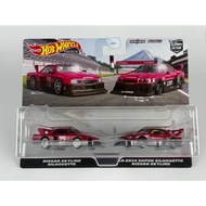 SKUYY HOT WHEELS PREMIUM TWIN PACK LB ER34 LBWK & SKYLINE SILHOUETTE