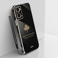 TERBARU Case OPPO A76/A96 Softcase MAPLE Motif Daun FREE Tali Strap