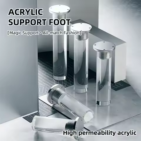 Transparent Acrylic Adjustable Supporting Foot TV Stand Suspended Supporting Leg Bathroom Vanity Mod
