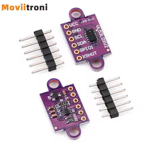 1/2pcs VL53L0X Ranging Sensor Module VL53L0X Time-of-Flight (ToF) Ranging Sensor Breakout 2.8-5V I2C