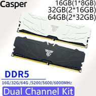 หน่วยความจำคอมพิวเตอร์ Casper DDR5 สำหรับเกมมิ่ง เดสก์ท็อป RAM ขนาด XMP 16GB 32GB 64GB ความเร็ว 5200