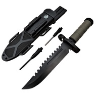 Tactical Knife Hunting Knife Survival Knife 13.75" Fixed Blade Knife With Combat Blade Camping Acces