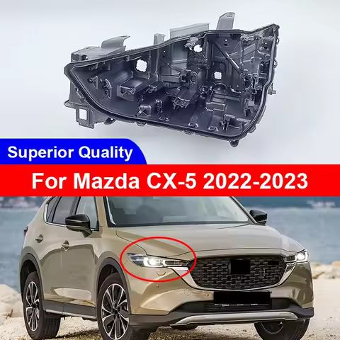 For Mazda CX5 CX-5 2022 2023 Headlight Base Headlamp House Headlamp Rear Cover Auto Headlight Black 