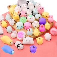 50pcs Hemp Chi Squishy Squeeze Toy Mini Animal Anti-Stress Toy Party Favor Decompression Toy Bag