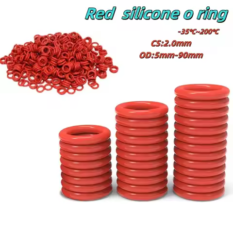 20-200 Pcs VMQ O Ring Sealing O Ring Coffee Maker Sealing O Ring Waterproof Insulated Gasket CS:2.0m