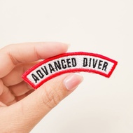 DIVING EMBROIDERY PATCH ADVANCE DIVER EMBROIDERED BADGE/ IRON PATCH DIVING SPORT