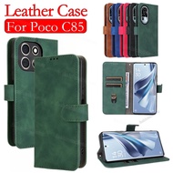 For PocoC85 4G Flip Leather Phone Case For Xiaomi Poco C85 C 85 PocoC85 PocoPhoneC85 2025 Magnetic B