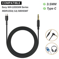 Replacement 3.5mm Aux Audio Cable For Sony WH-1000XM3/XM4 /MDR100A/1A/XB950N1 3.5mm to 3.5mm /Type C