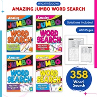 Amazing Jumbo Word Search Set (1-8) | Word Search |  Buku Cari Kata | 400 pages