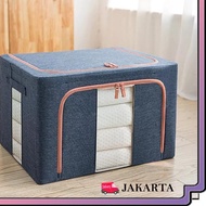 STORAGE BOX 66 liters steel frame Double Zipper Large Box 66L Multipurpose Storage/ Multipurpose Box