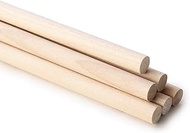 Pinehurst Crafts 3/16 Inch x 12 Inch (Pack of 25) Unfinished Wooden Dowel Rods, Strong Wood Sticks f