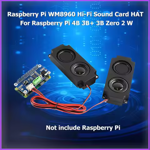 Raspberry Pi WM8960 Hi-Fi Sound Card Low Power Audio HAT Stereo Encoding Decoding Play Record Speake