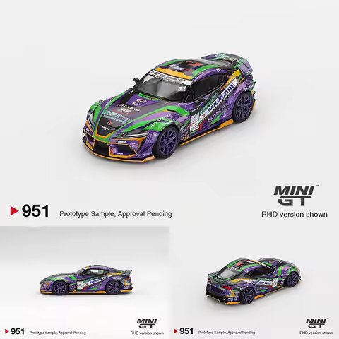 PreSale MINIGT 951 1:64 Toyota GR Supra KUHL 2021 D1GP EVANGELION RACING D1 Diecast Diorama Model Co