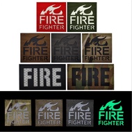 Velcro Badge Fire Fighter English Reflective Armband Patch Morale