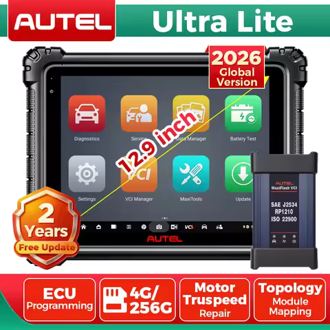 Autel MaxiCOM Ultra Lite Scanner Top Diagnostic Tool OBD Scanner 2 Years Update ECU Programming Auto