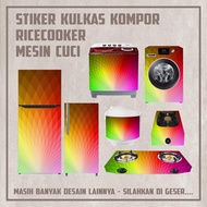 MESIN MATA Refrigerator Stove Sticker 1 2 Doors Eyes CuCi A Machinericecooker