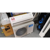 1.5HP Wall Type Midea Used Aircond / Second-hand / Klang Valley / Non-inverter type / R22