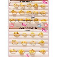 GW Jewellery Fashion Accessories 50 Design Options Cincin Emas Korea Cop 916 Ring Bangkok 24k COCO Gold Adjustable Rings For Women Birthday Wedding Engagement Kahwin Best