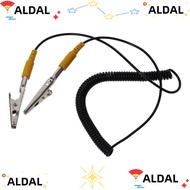 ALDAL Coiled Cord, Black 180cm / 71" Anti-Static ESD Grounding Cable, Polyurethane Male-to-Female 2m