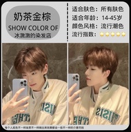 Danisi Hair Dye Stick 6g for Men Cold Brown Milk Tea Grey Linen Color Home Use No Bleach Needed Long