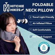 Hitchie A115 Inflatable Neck Pillow Travel U Shape Portable Air Car Support Camping Bantal Leher Tra