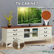 SENBIJU Tv Console Cabinet TV console cabinet Living Room Solid Wood TV Cabinet