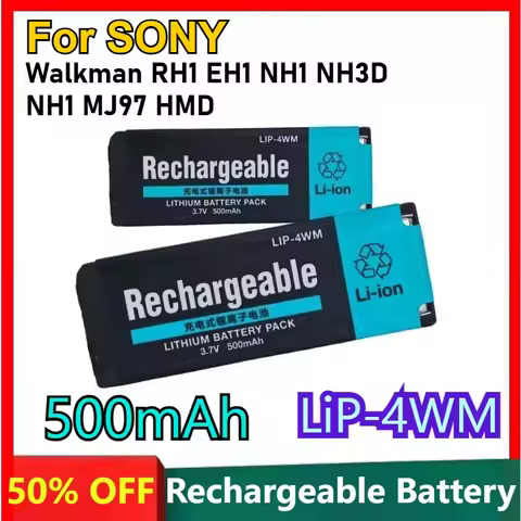 New LIP-4WM Lithium Battery 500mAh Suitable for SONY Walkman RH1 EH1 NH1 NH3D NH1 MJ97 HMD for Batte