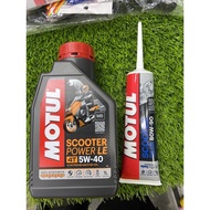 << Combo SALE >> MOTUL SCOOTER POWER LE 5W40 - 1L WITH SCOOTER GEAR OIL 80W90 100 ORI