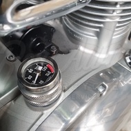 Kawasaki W800 W650 W400 มาตรวัดอุณหภูมิน้ำมันเครื่อง engine oil temp Thermometer and filler cap ฝาเติมน้ัำมันเครื่อง รถบิ้กไบค์ คลาสสิค BB