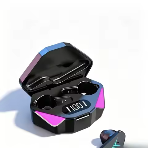 Bluetooth 5.4 Earphones TWS Lightweight Earbuds 65ms Low Latency Gaming Headphones with Built-in Mic