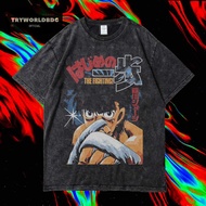 Tryworldbdg OFFICIAL "HAJIME NO IPPO" OVERSIZED T-Shirt | Washed Shirt | Stone WASH | Oversized T SH