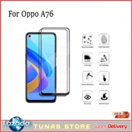 TEMPERED GLASS WARNA FULL COVERAGE OPPO A76 TG ANTI GORES KACA FULL LAYAR
