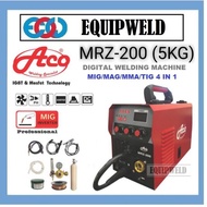 ACO MRZ-200 DIGITAL WELDING MACHINE INVERTER WELDER 170AMP (5KG) 4 IN 1 MIG  MAG  MMA TIG MRZ200 + C