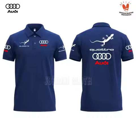 Audi Sport Quattro Racing Polo Shirt T-shirt Flip Collar Team Car Fans Fashion Polo Shirt T-shirt