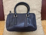 150❤️ Coach 真品 正品 哥斯大黎加製 復古 黑色 小手提包 波士頓包 經典 厚磅牛皮 皮標吊飾 拉鍊開口絕版珍藏 早期收藏 骨董 古董 復古 古著